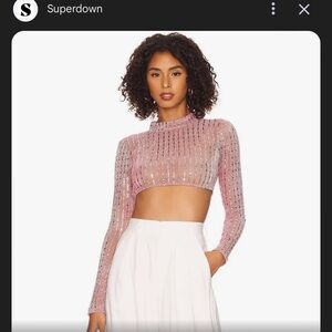 Revolve- Superdown sia crop top in pink